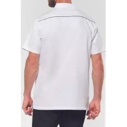 Blouse polycoton avec boutons-pression homme