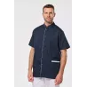 Blouse polycoton avec boutons-pression homme