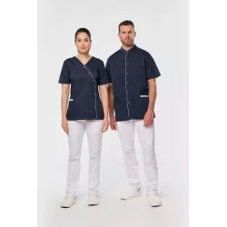 Blouse polycoton avec boutons-pression homme