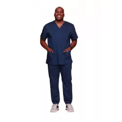 Tunique médicale haut col V homme