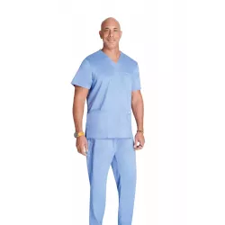Tunique médicale haut col V homme