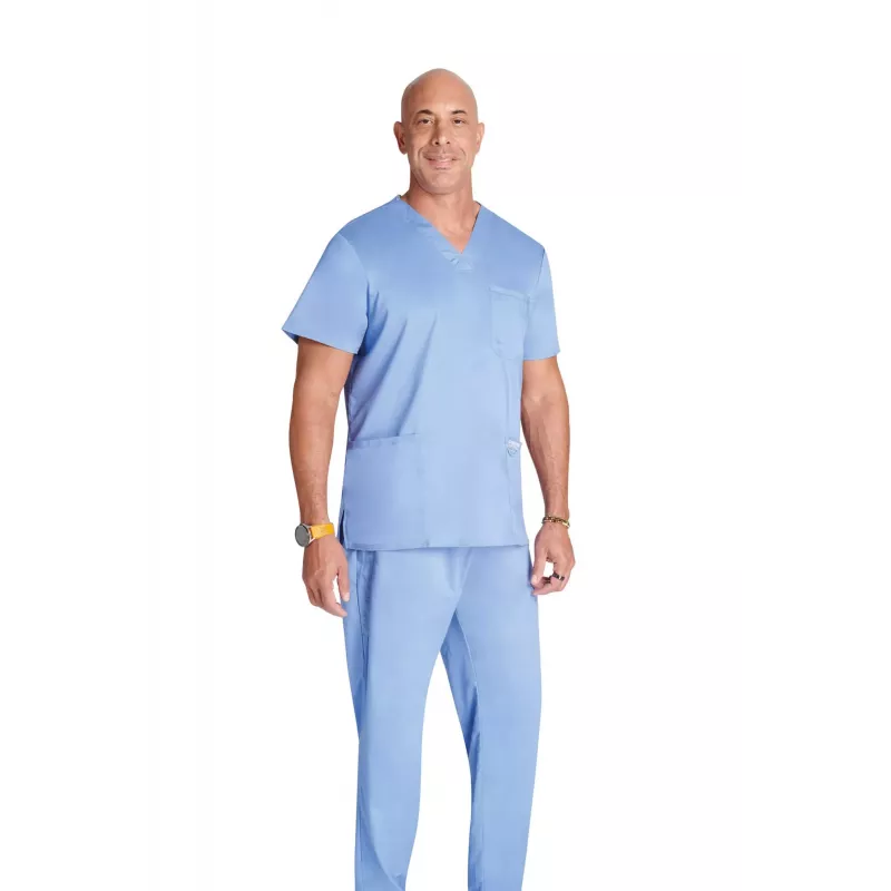 Tunique médicale haut col V homme