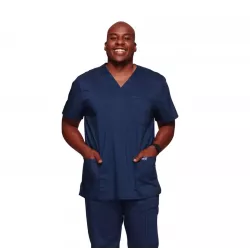 Tunique médicale haut col V homme