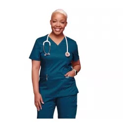 Tunique médicale haut cache-cœur femme