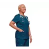 Tunique médicale haut cache-cœur femme