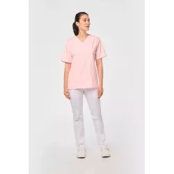 Tunique manches courtes polycoton unisexe