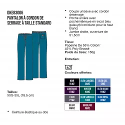 Pantalon à cordon de serrage à taille standard unisexe