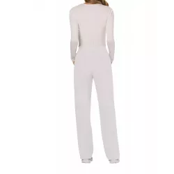 Pantalon cargo à taille moyenne à enfiler femme