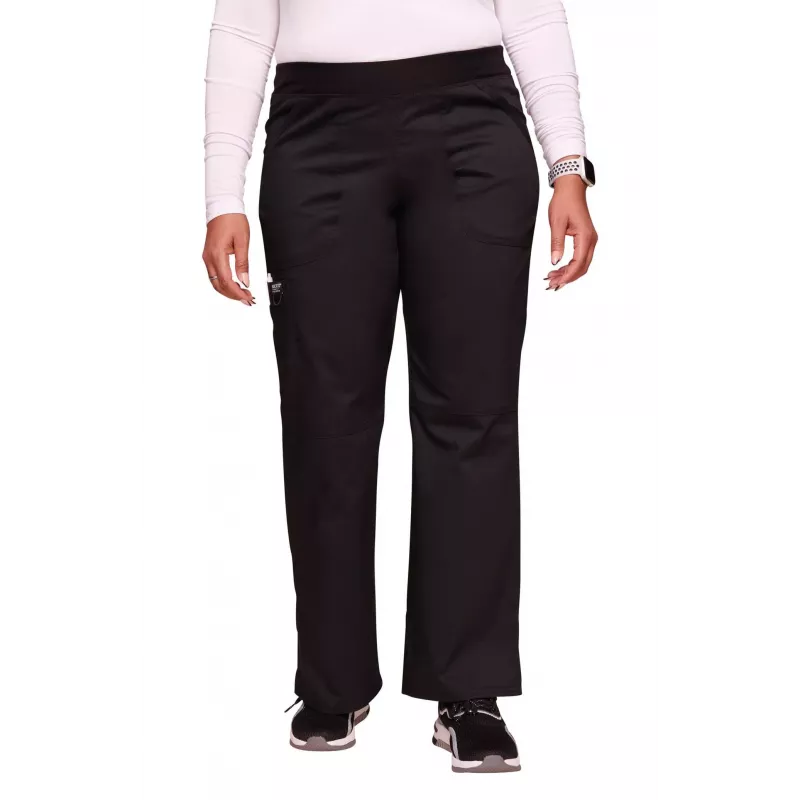 Pantalon cargo à taille moyenne à enfiler femme