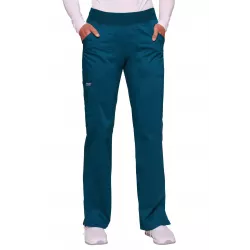 Pantalon cargo à taille moyenne à enfiler femme