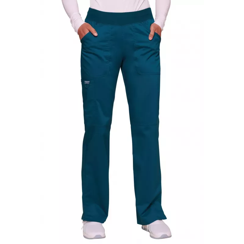 Pantalon cargo à taille moyenne à enfiler femme