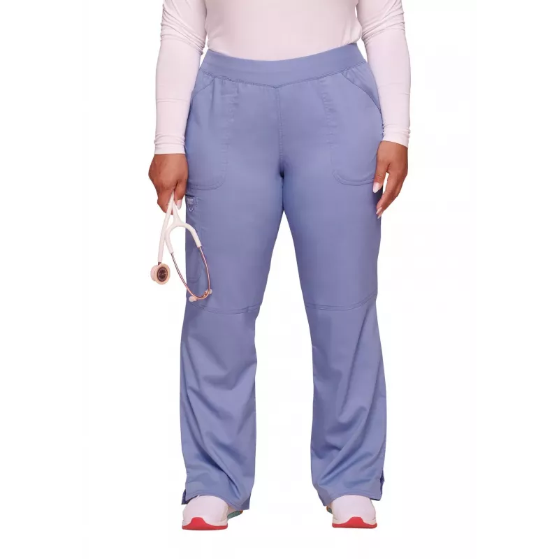 Pantalon cargo à taille moyenne à enfiler femme