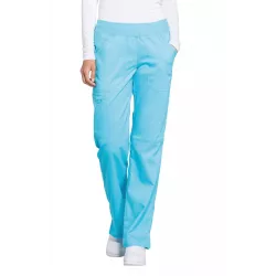 Pantalon cargo à taille moyenne à enfiler femme