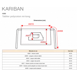 Tablier polycoton mi-long