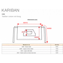 Tablier coton mi-long