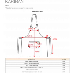Tablier polycoton avec poche