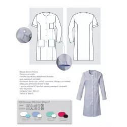 Blouse Médicale Ariana Femme - Manches Réglables | Shop ta blouse