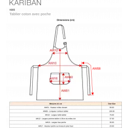 Tablier coton avec poche