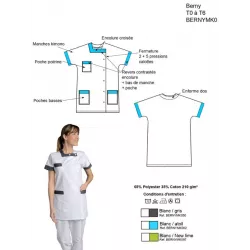 Tunique Médicale Berny - Confort et Résistance | Shop ta blouse