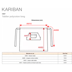 Tablier polycoton long