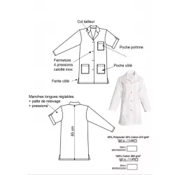 Blouse de Laboratoire Britney 100% Coton Femme | Shop ta blouse