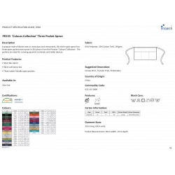 Tablier taille "Colours" 3 poches