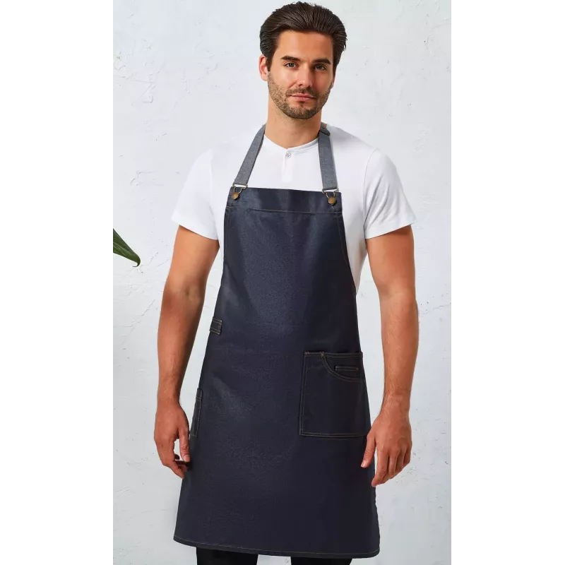 Tablier "effet ciré" à bavette "District"