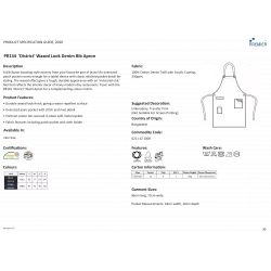 Tablier "effet ciré" à bavette "District"