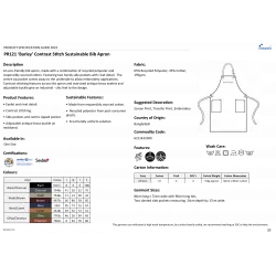 Tablier contrasté écoresponsable "Barley"