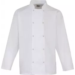 Veste de cuisine manches longues à boutons pression