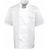 Veste de cuisine manches courtes à boutons pression