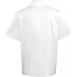 Veste de cuisine manches courtes à boutons pression