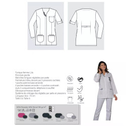 Tunique Lila MR - Manches Transformables | SNV Professionnel