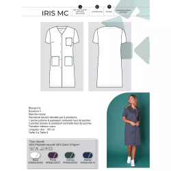 Blouse Femme IRIS MC Manches Courtes Écoresponsable / Shoptablouse