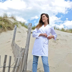 Blouse médicale Flore Tencel Femme | Écoresponsable | Shoptablouse