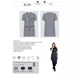Blouse médicale Femme Elin MC TENCEL Écoresponsable | Shoptablouse