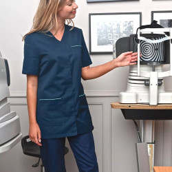 Tunique médicale Femme AURORE MC Polycoton Recyclé | Shoptablouse