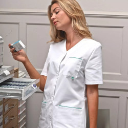 Tunique médicale Femme AURORE MC Polycoton Recyclé | Shoptablouse