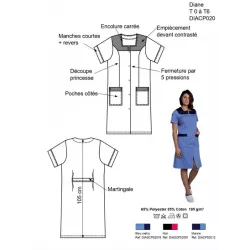 Blouse Médicale Diane - Blouse Manches Courtes | Shop ta blouse
