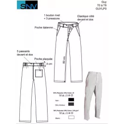 Pantalon de Travail - Médical, Cuisine, Industrie | Shop ta blouse