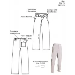 Pantalon de Travail Mixte - Médical, Cuisine | Shop ta blouse