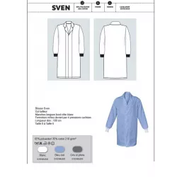 Blouse Sven Agroalimentaire | Vêtement Pro Hygiène & Industrie - Shop ta blouse