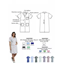 Blouse Blanche Médicale Madona - blouse 100% coton | Shop ta blouse