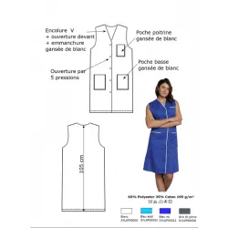 Blouse Médicale Sans Manches Sylviane SM | Médical & Esthétique - Shop ta blouse