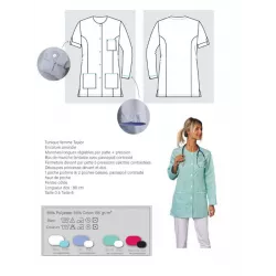 Tunique Médicale Femme Taylor Manches Longues | Hôpital - Shop ta blouse