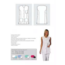 Tunique Médicale Femme Taylor Sans Manches | Santé & Esthétique - Shop ta blouse