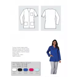 Tunique Médicale Femme Viviane Manches Réglables | Hôpital - Shop ta blouse
