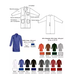 Blouse Chimie Homme Xavier Manches Longues | Laboratoire & Lycée - Shop ta blouse