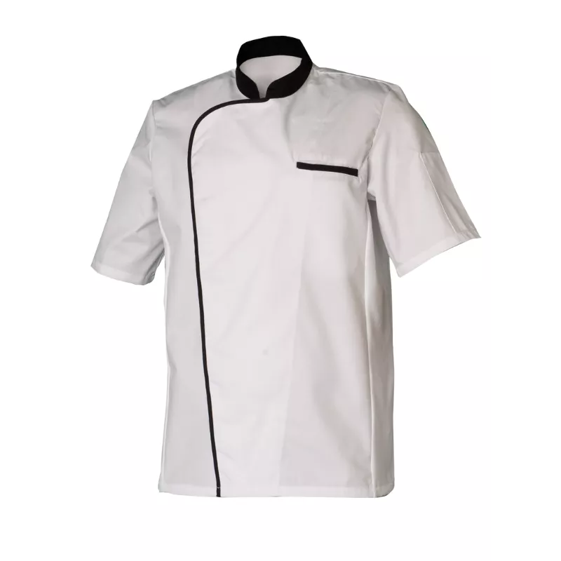 Veste de Cuisine Mixte Zack MC Col Officier | Tenue Pro Restauration - Shop ta blouse