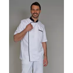 Veste de Cuisine Mixte Zack MC Col Officier | Tenue Pro Restauration - Shop ta blouse
